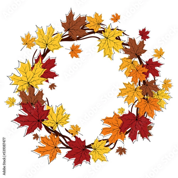 Fototapeta Autumn Maple Frame