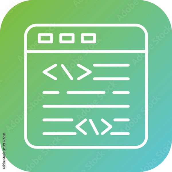 Fototapeta Website Coding Icon Style