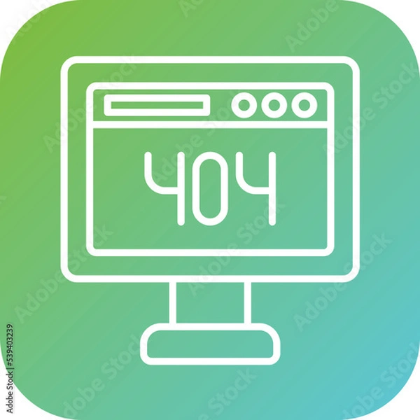 Fototapeta Error 404 Icon Style