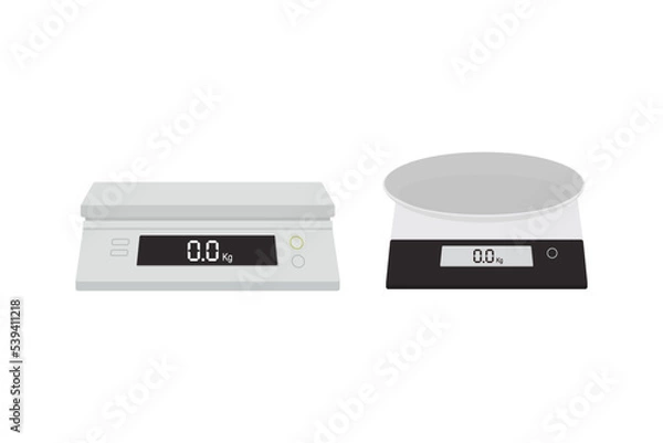 Fototapeta Digital scales vector illustration. flat style design scales. modern scales