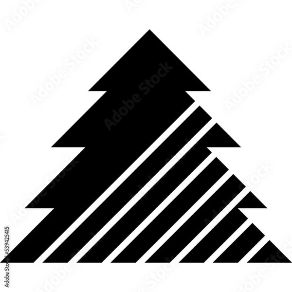 Fototapeta Christmas tree black