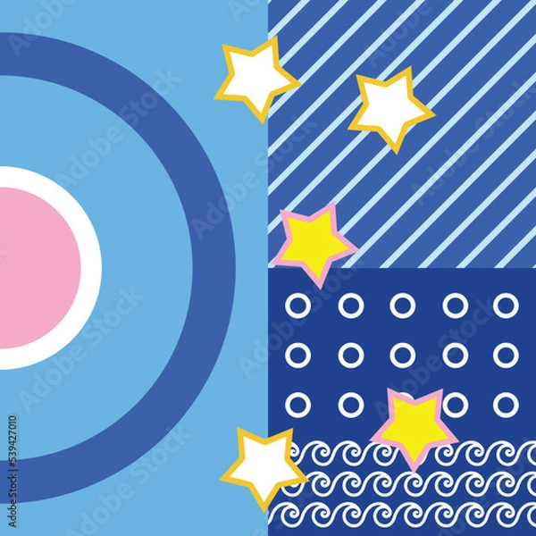 Fototapeta Punchy Colorful Geometric pattern Abstract Vector Stock, a simple background design