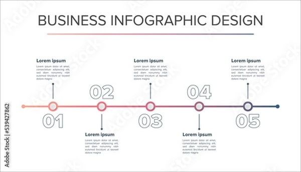 Fototapeta Business Infographic Design idea element modern elegant