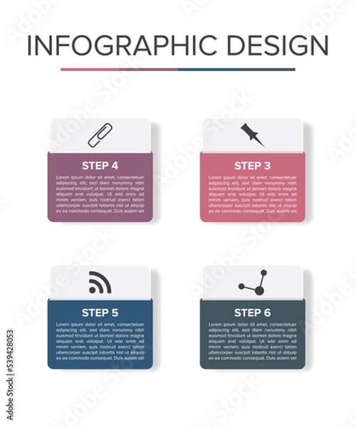 Fototapeta Modern Infographic Design element set business elegant presentation