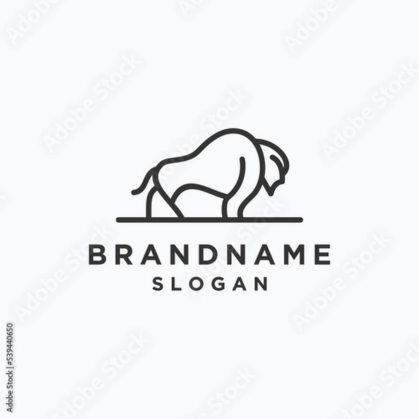 Obraz Bull logo template vector illustration design
