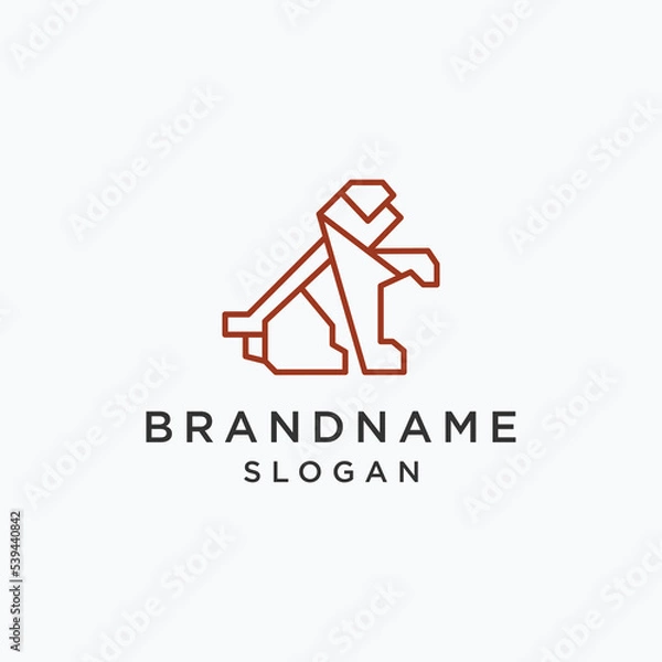 Obraz Lion logo template vector illustration design