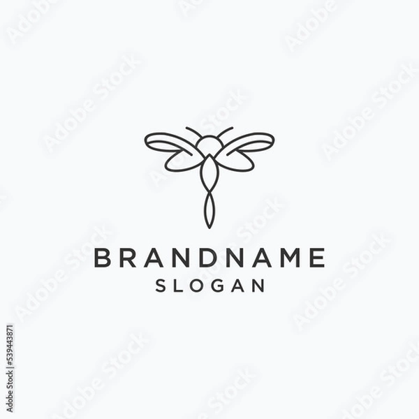 Obraz Dragonfly logo template vector illustration design