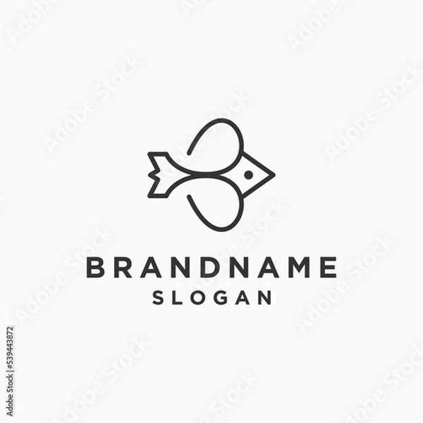 Obraz Fish logo template vector illustration design