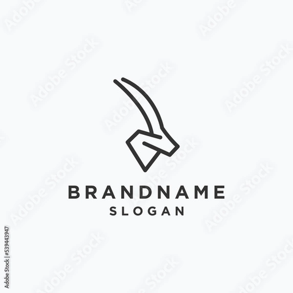 Obraz Head deer logo template vector illustration design