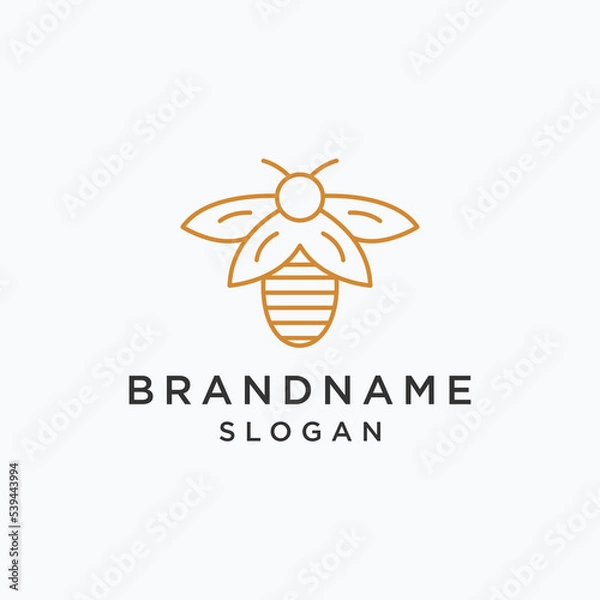 Obraz Honey bee logo template vector illustration design