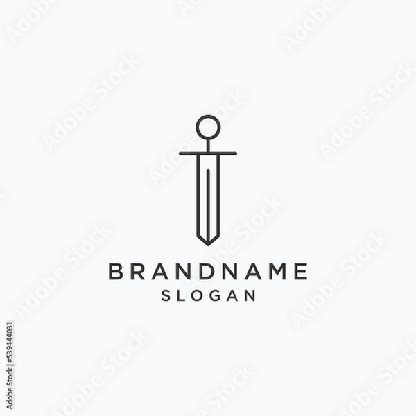 Obraz Sword logo template vector illustration design