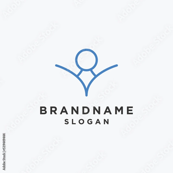 Obraz People logo template vector illustration design