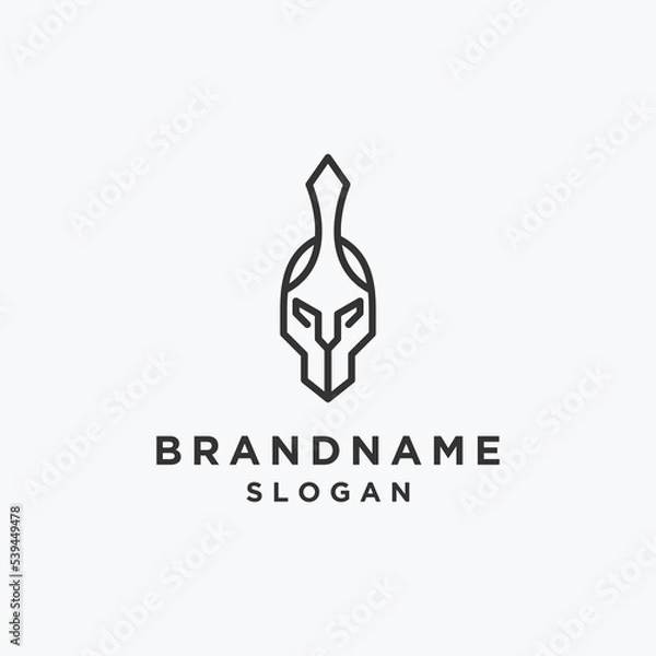 Obraz Spartan logo template vector illustration design