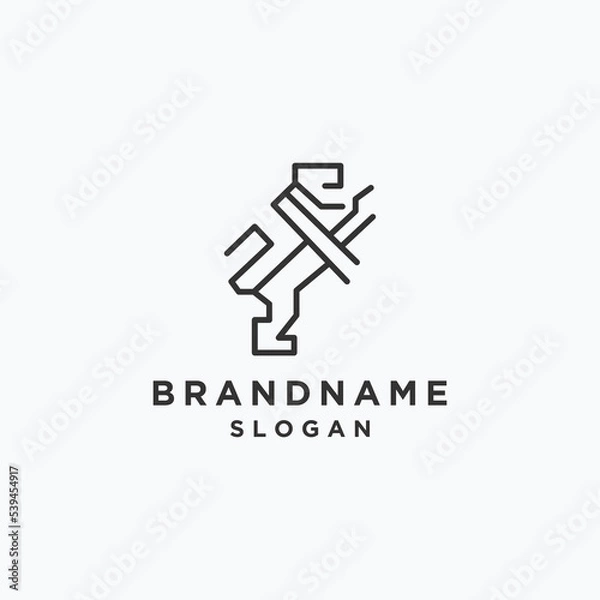 Obraz Lion logo template vector illustration design