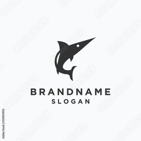 Obraz Shark logo template vector illustration design