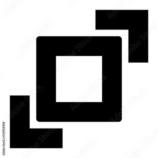 Fototapeta Resize Square Flat Vector Icon 