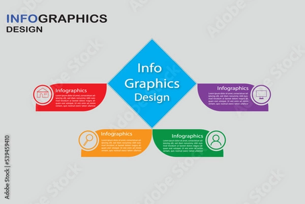 Fototapeta Vector Infographic design template