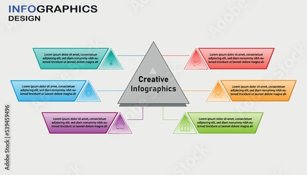 Fototapeta Vector Infographic design template
