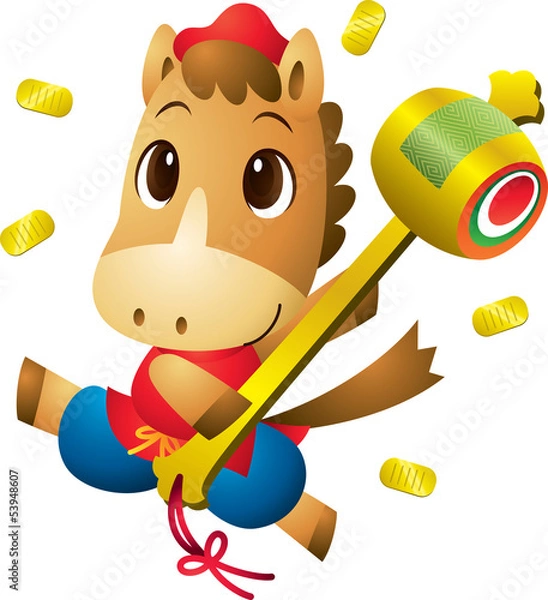 Fototapeta 大黒天　馬