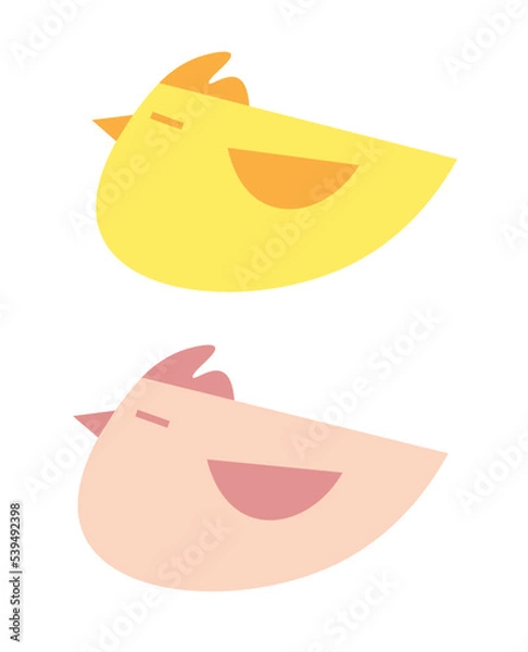 Obraz chicken (pink and yellow version) vector