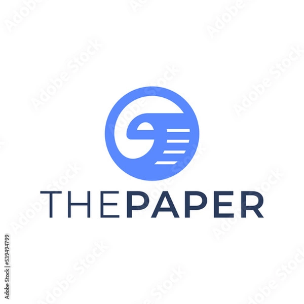 Fototapeta PAPER BUSINESS LOGO DESIGN