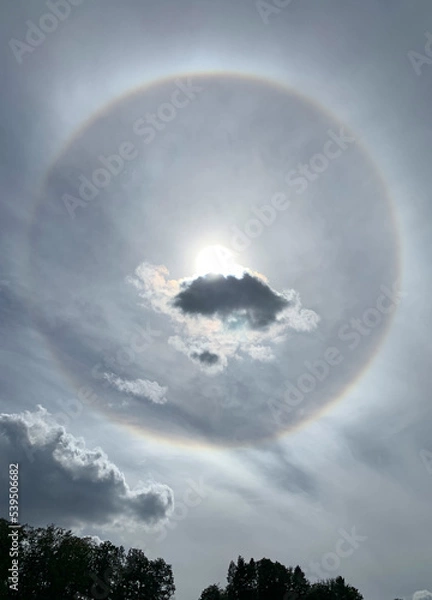 Obraz Sun rainbow circular halo