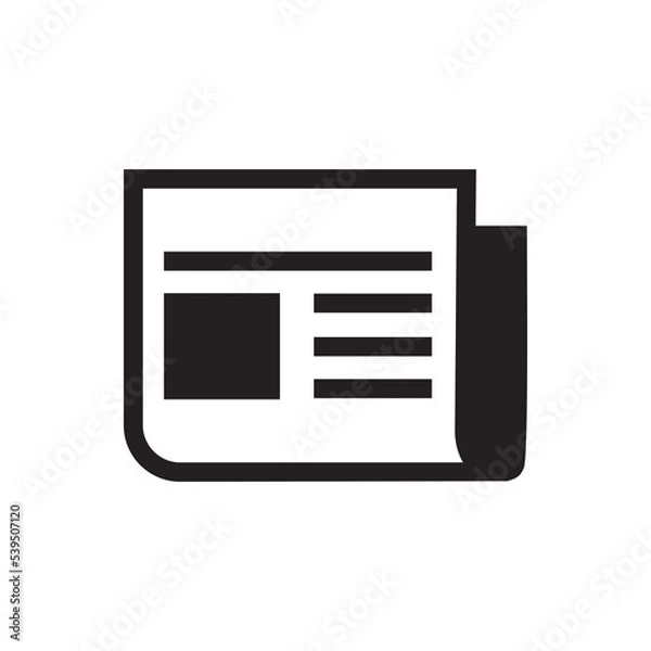 Obraz Newspaper icon vector symbol