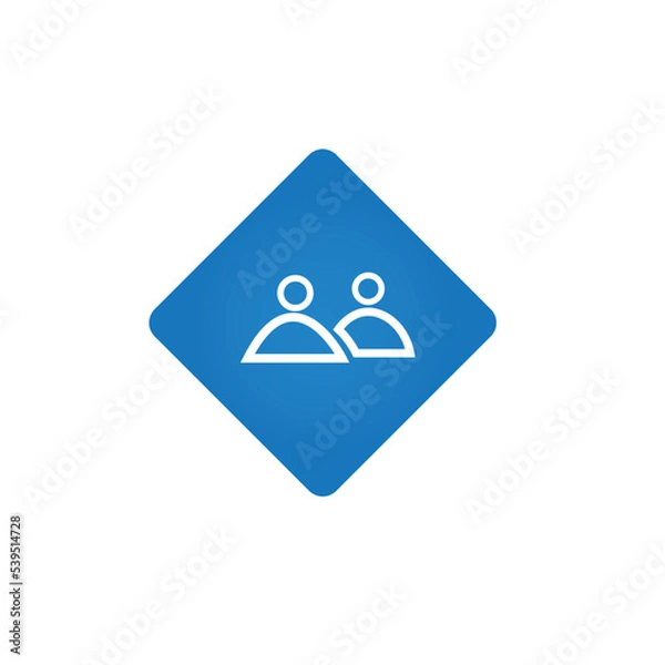 Obraz two people staff icon. Vector illustration.