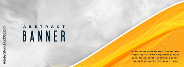 Fototapeta abstract yellow color banner style wave design