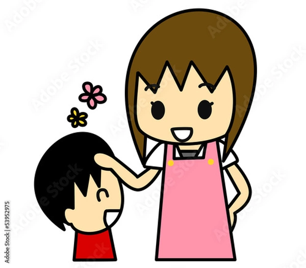 Obraz 褒める　母