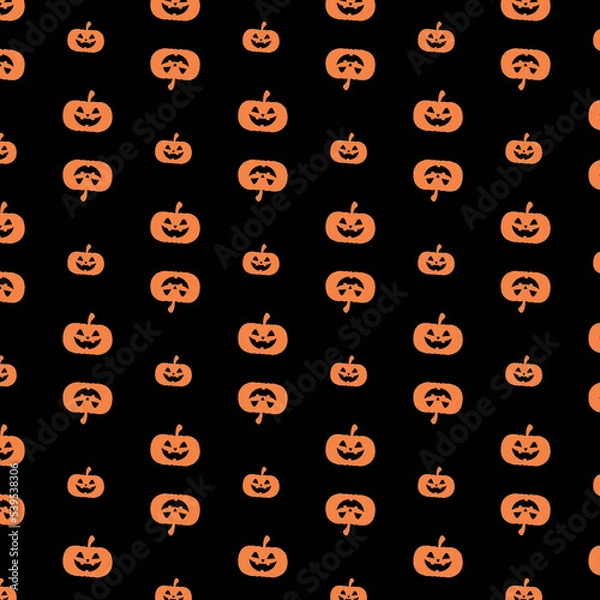 Fototapeta Pumpkin Pattern Design. Vector Halloween Pattern Background, Halloween Background. Vector Stock