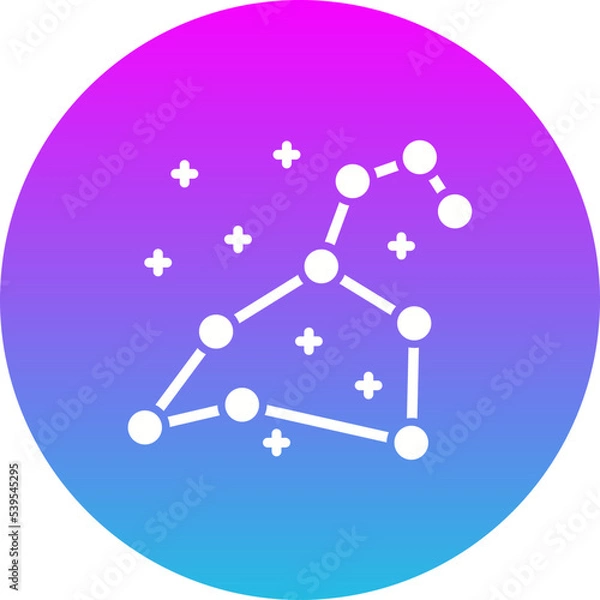 Fototapeta Constellation Gradient Circle Glyph Inverted Icon