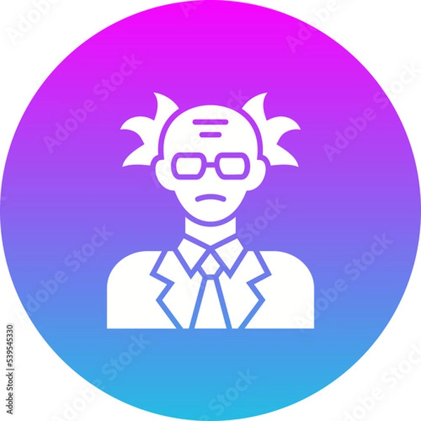 Fototapeta Scientist Gradient Circle Glyph Inverted Icon