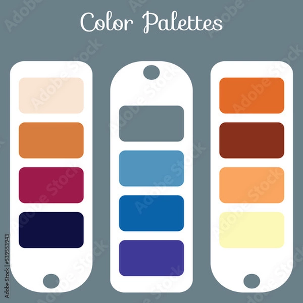Fototapeta Abstract color palettes set, multi color combination palettes background for ui ux design