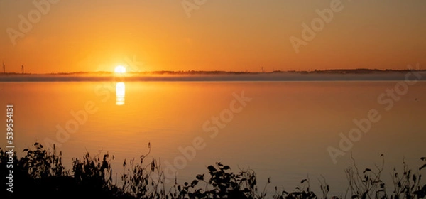 Obraz sunset over lake