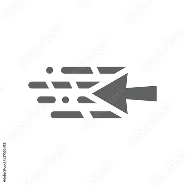 Fototapeta Navigation, arrow, direction icon. Gray vector sketch.