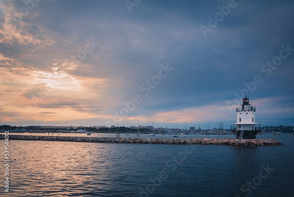 Fototapeta lighthouse at sunset