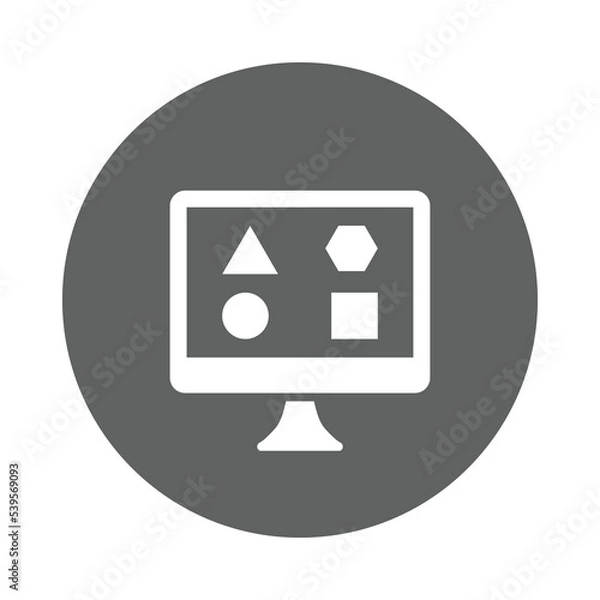 Fototapeta Ui, ui development, design icon. Gray vector design.