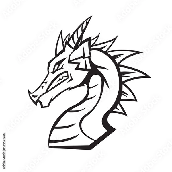 Fototapeta Dragon Icon Vector Illustration
