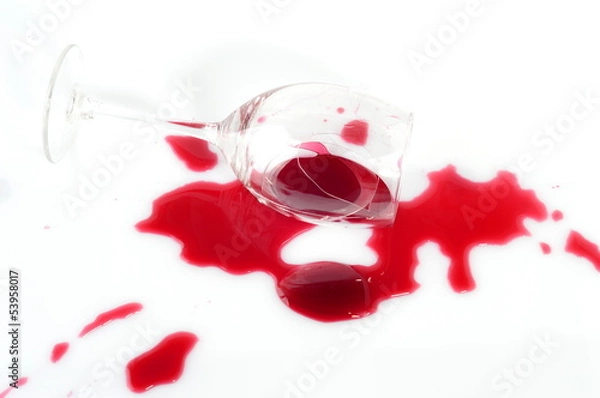 Obraz Broken wineglass isolated