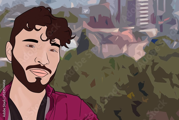 Obraz en la terraza de la ciudad