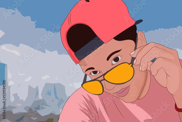 Obraz en la terraza de la ciudad