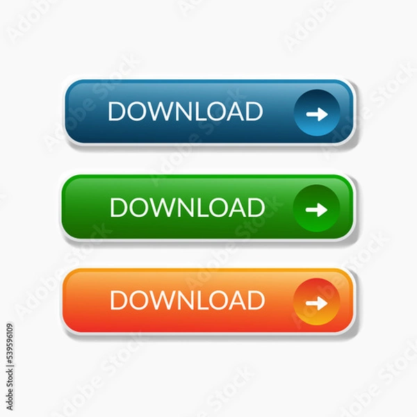 Fototapeta Element vector download button