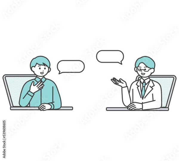 Obraz オンライン診療のイメージイラスト素材