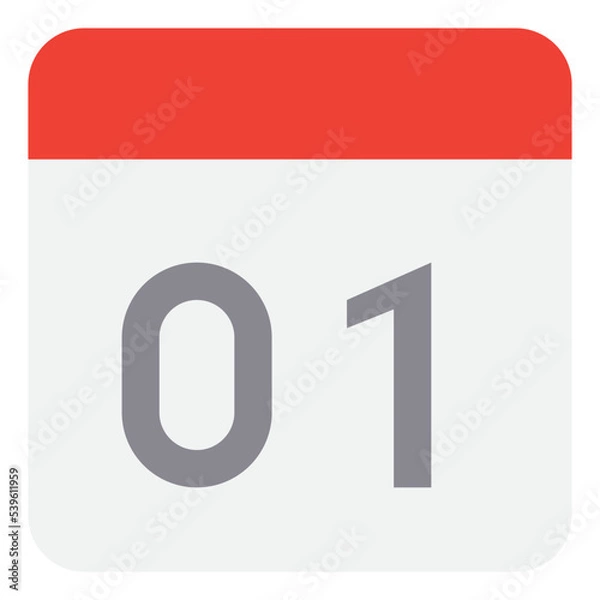 Fototapeta Calendar flat style icon