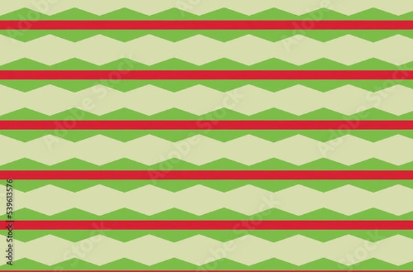 Fototapeta Green seamless pattern with shapes