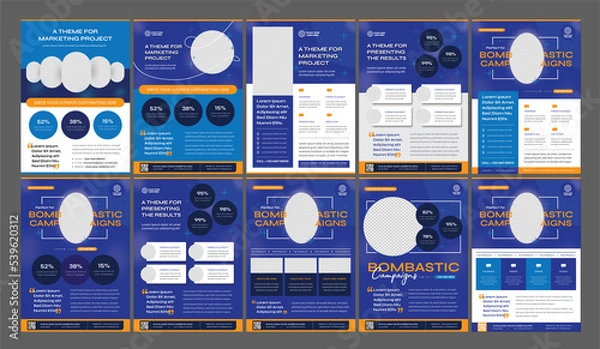 Fototapeta Bundle of Bombastic Campaigns - A4 Campaign Poster, Flyer, Brochures, or any other BTL promotional tools using printing method