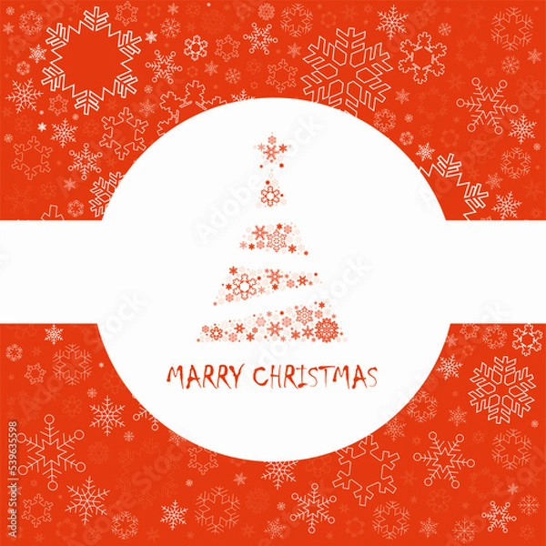 Fototapeta badges, christmas tree and snowflakes greeting card, new year,christmas, logo