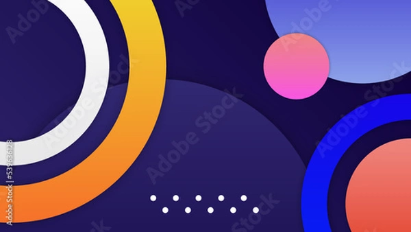 Fototapeta Colorful abstract creative 3d dimension background with overlap gradient textured layer and geometric shape