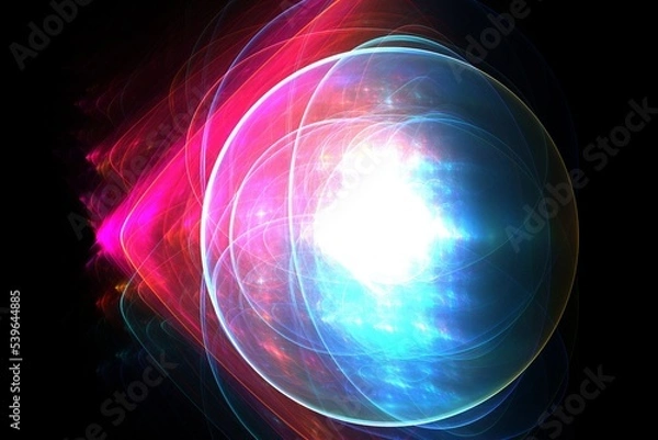 Fototapeta abstract background blue pink black art design graphic fractal 